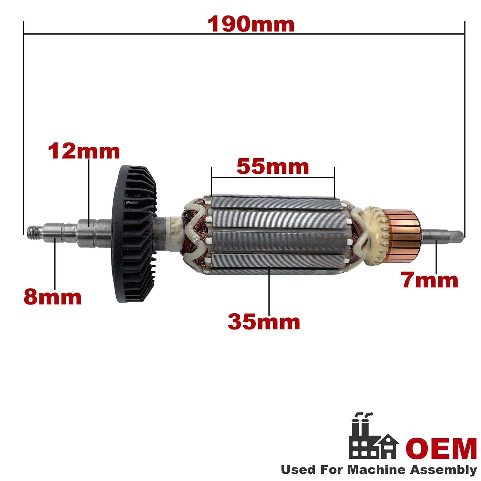 Rotor de armadura AC 220V 240V 9565C 9565CV 9565CVR 9565PC 9565PCV 9564CV, repuestos for amoladora angular, amoladora 515228-2