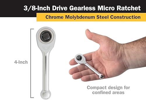 Miniatura 2 de Titan 11201 - Trinquete micro sin engranajes de 38 pulgadas x 4 pulgadas