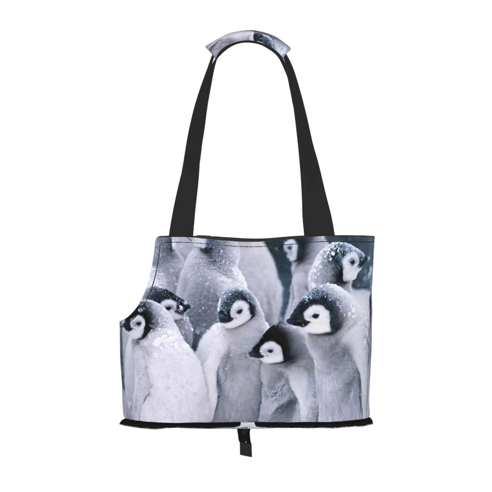 Sac de transport pour lapins et petits chiens anti stress avec motif pingouin unique