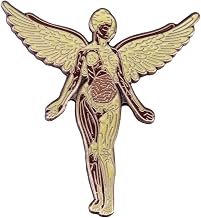 In Utero Angel Wings Anatomy Intestines Grunge Rock Music 1.5" Enamel Pin Badge