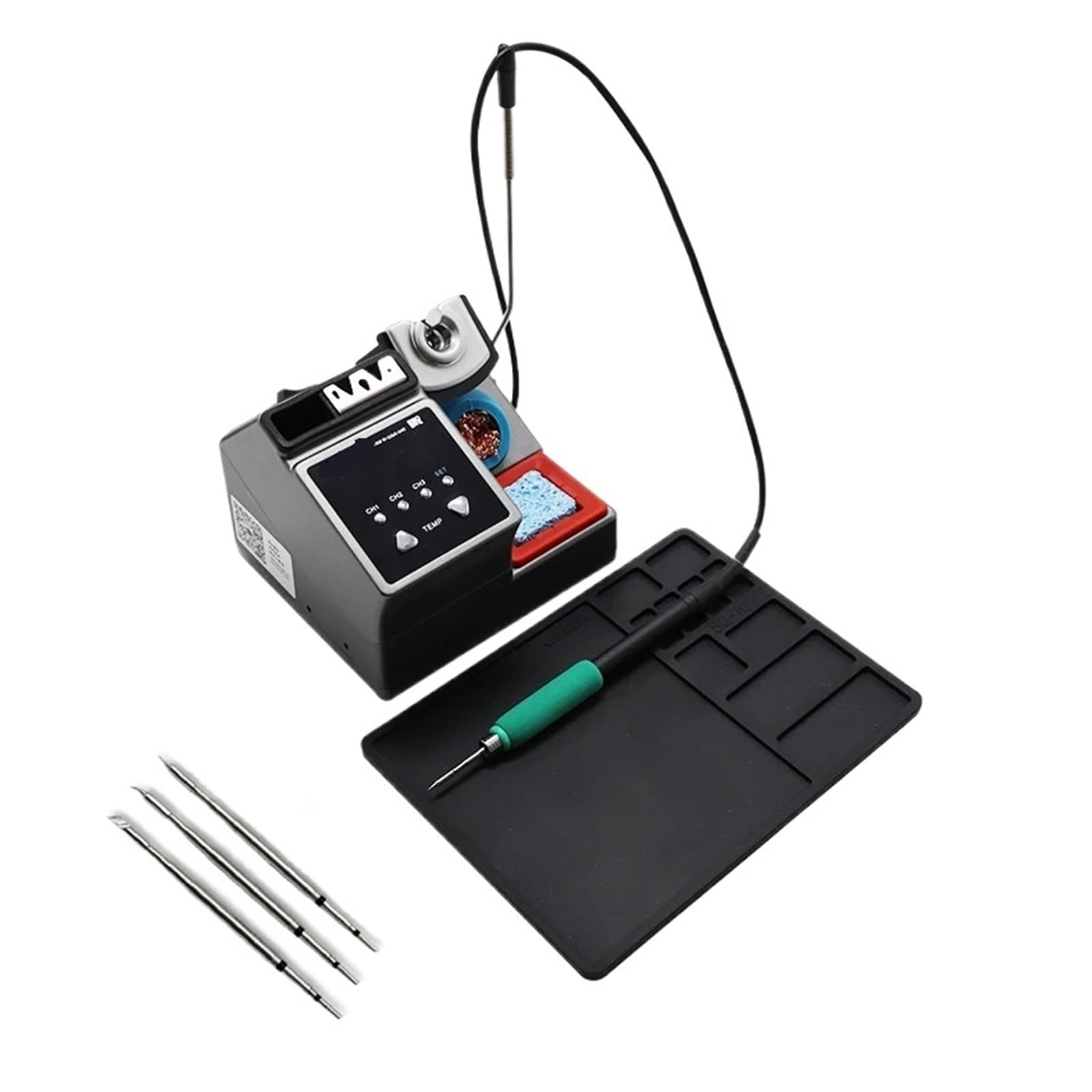 Stacja Lutownicza Bezołowiowa Kompatybilna Z C115/C210/C245 Uchwyt Chip Control Temperatury Do Naprawy PCB BGA Spawanie Wydajna Lutownica(C115 with 3 tips)