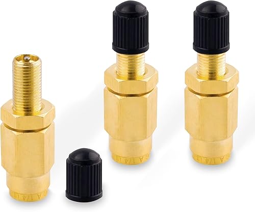 Adaptador de válvula Schrader de inflado de aire de 14 de pulgada con empuje para conectar (aprobado por DOT) para tubería de línea de aire de 14