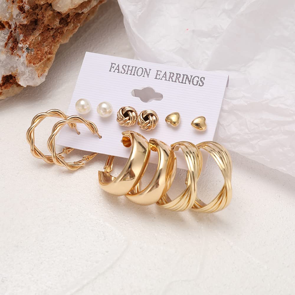 Plated Necklace and Earrings Combo Set for Women, Style 8