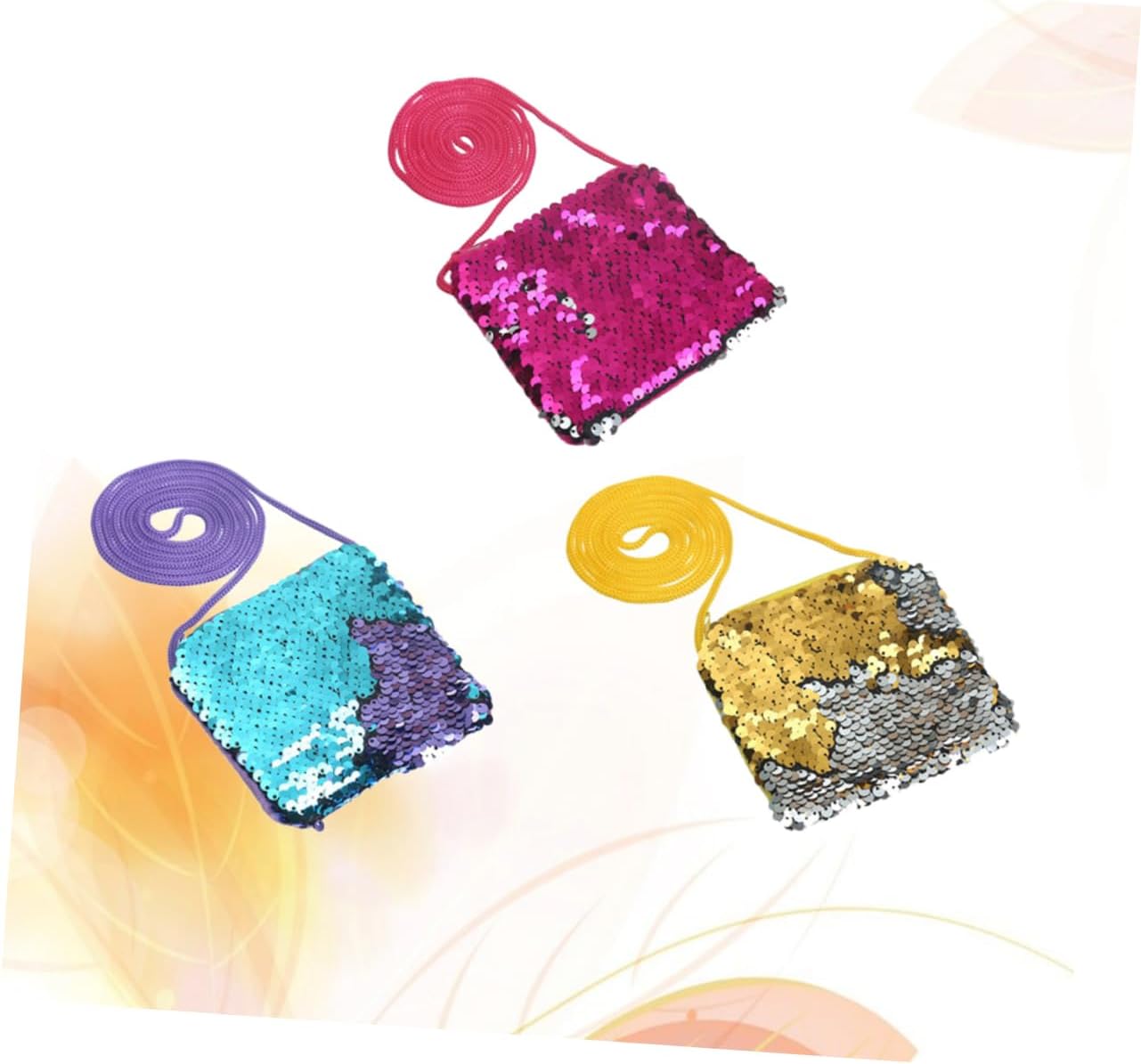 NOLITOY 3Pcs Sequins Coin Purse Cute Small Change Pouch for Fashionable Handbag Glittery Wallet for Boys and Selection