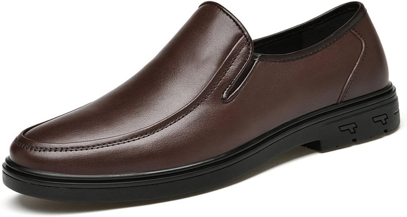 [KEIOMI] 秋と冬の革靴中年メンズ本革靴通気性怠惰なビジネスカジュアル足のセット通気性ローファー メンズフォーマルシューズ