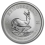 2021 ZA South African Silver Krugerrand .999 Silver 1 oz BU South African Krugerrand 1 Rand Brilliant Uncirculated MS