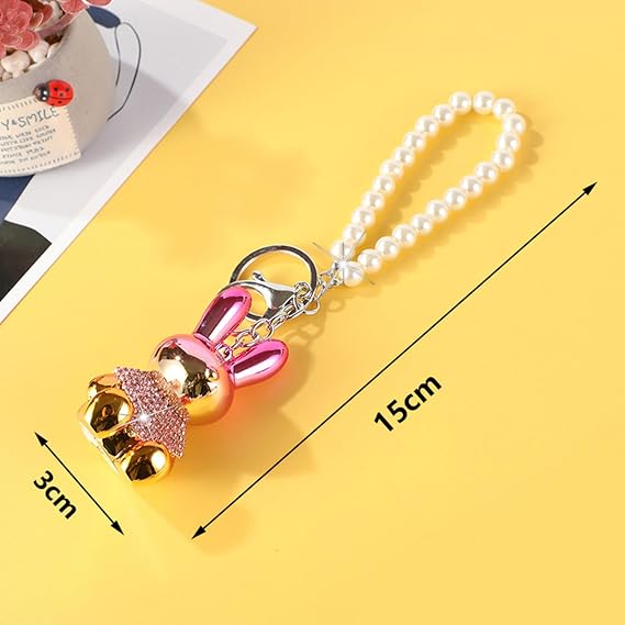 Cute Bling Rhinestone Keychains for Women & Girls - Sparkle and Shine Crystal Key Ring Charm for Handbags, Car Keys,Coin Purse,Backpack