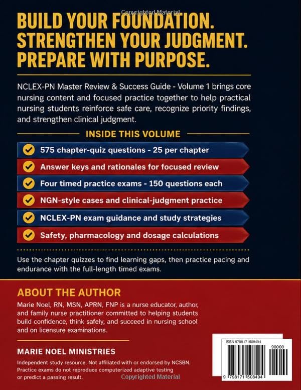 NCLEX-PN MASTER REVIEW & SUCCESS GUIDE VOLUME 1: Core Foundations & Nursing Content Review 2026 Revised Edition A Foundations Review for Safe Clinical Judgment, Patient Care, and NCLEX Preparation image 3