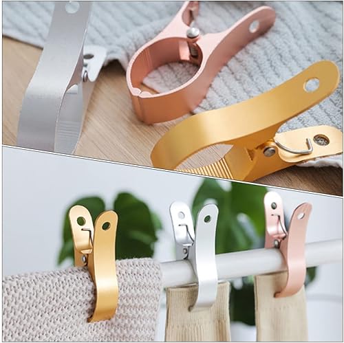 Miniatura 7 de Zerodeko 2 clips para toallas de playa resistentes al viento, abrazaderas para edredón de aleación de aluminio, clips de secado de ropa, abrazaderas