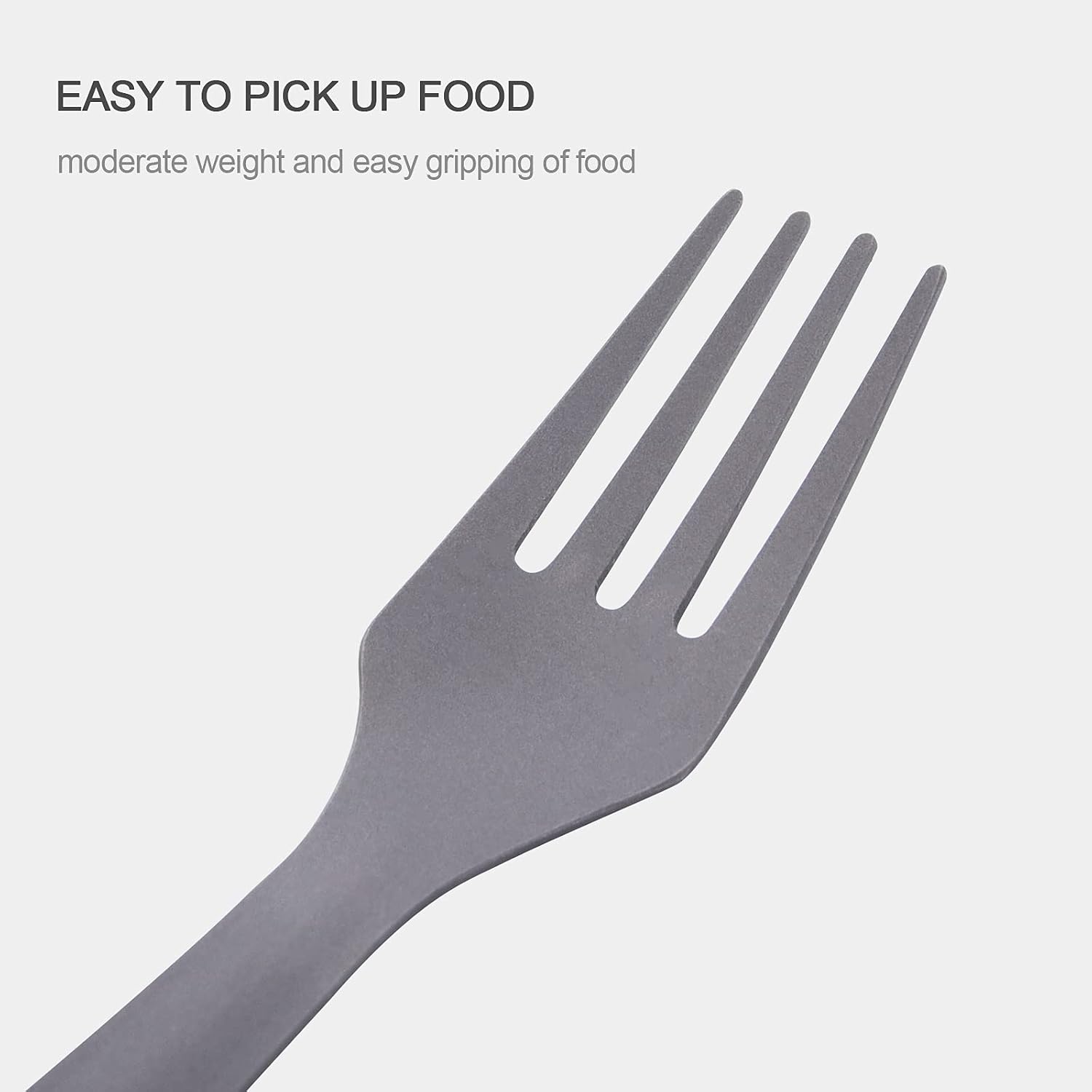 iBasingo Titanium Knife Fork Spoon with Bottle Opener 4 in 1 Camping Travel Ultralight Cutlery Set Outdoor Kitchen Portable Metal Tableware Set Ti1066T