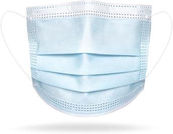 MASC Mid-America Safety Corp Made-in-USA, Blue Kid Size 3-Ply Face Mask with Ear loops - 50 Pack, Face Mask Model No NFR03U-01K