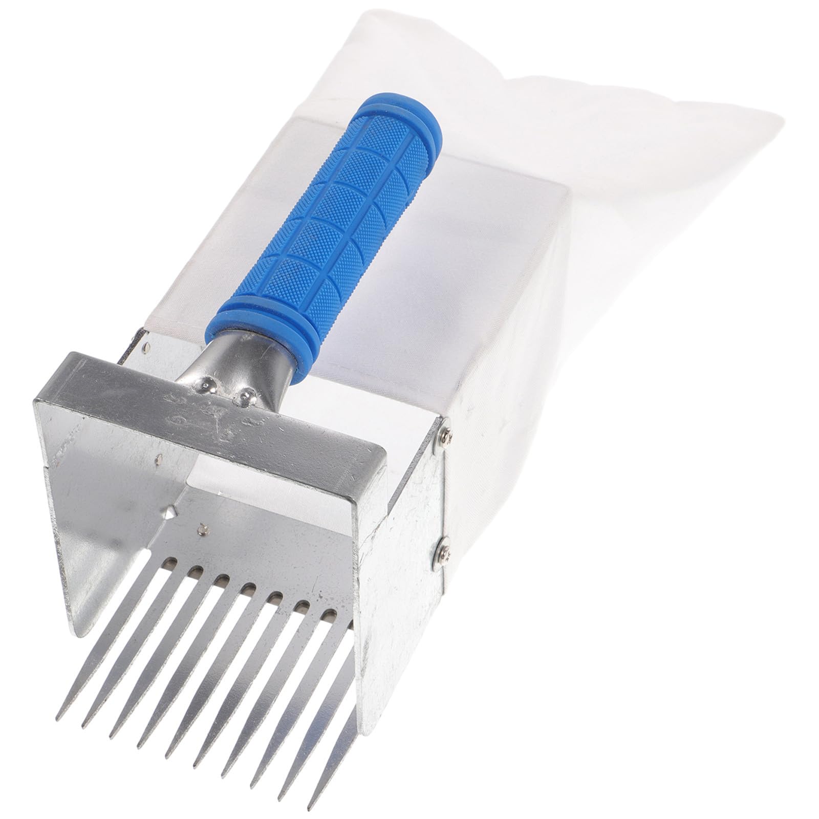TEHAUX Raccoglitore per Mirtilli con Manico in Acciaio Inox e Denti da 4,5 Mm, Strumento Efficiente e Sicuro per Frutti Piccoli, per Lavoratori di Frutteti Colore Casuale