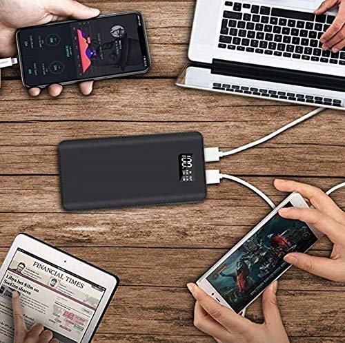Karusale 50000Mah 4 Usb External Power Bank Battery Pack Portable Lcd Led Universal Charger Compatible With Iphone, Samsung Galaxy And For All Other Cell Phone Models (White + Grey) #TOP4