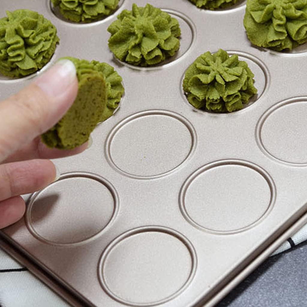 35 Cup Non-stick Carbon Steel Shallow Bakeware for Baking Pastry Macaron Baking Kit Decorating Lover Bakeware Pan