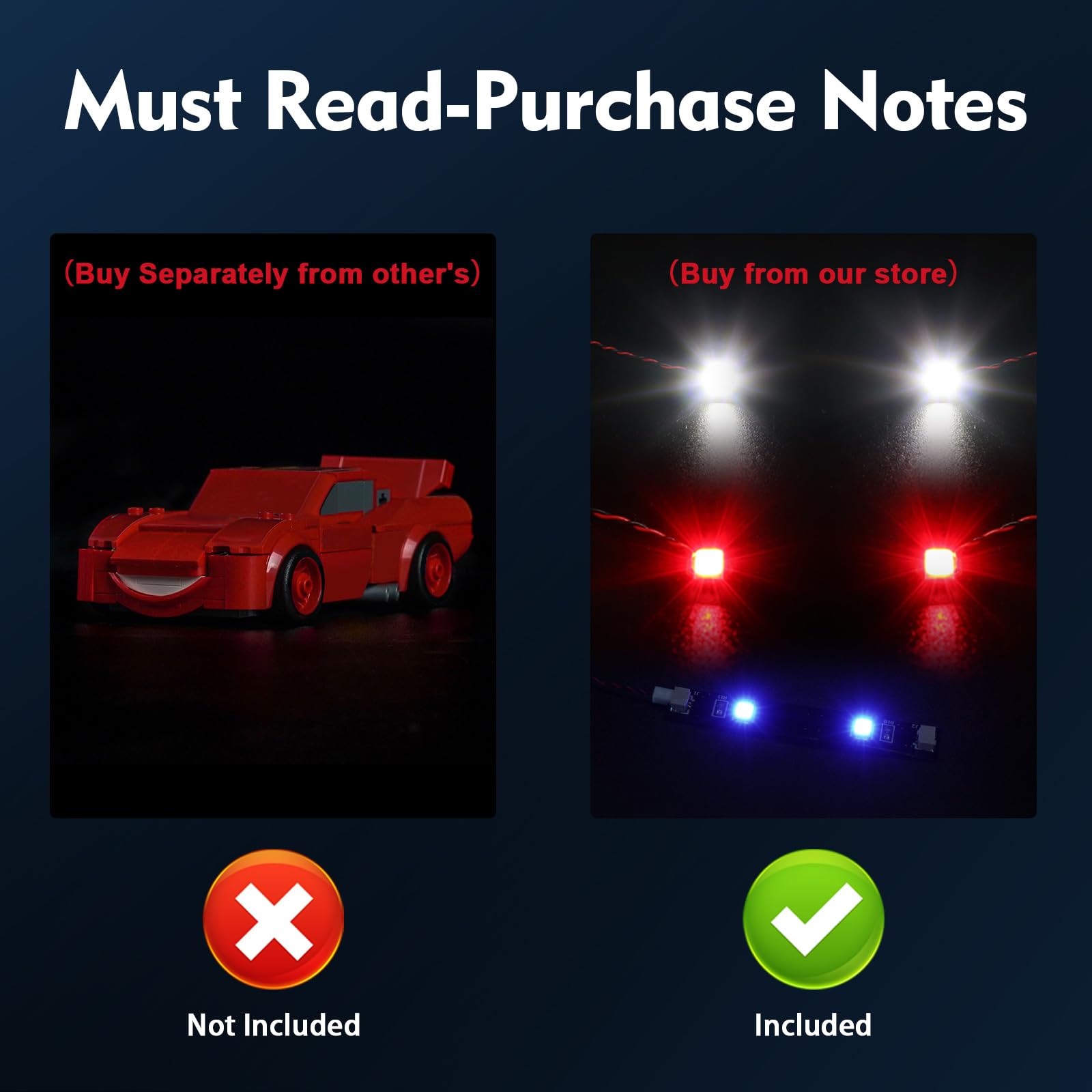 Light Kit Compatible with Lego 77255 Lightning McQueen (No Model) - Image 4