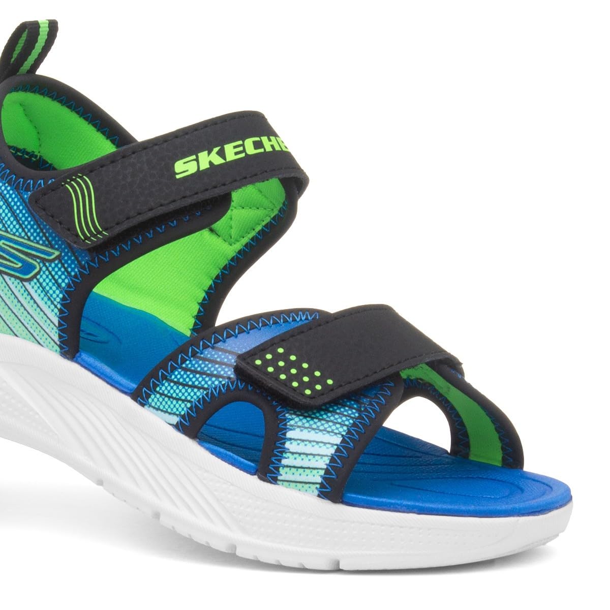 Skechers Microspec-Płaskie Sandały Dziecięce Dziecko, Czarny, 21 EU, Czarny (Black), 21 EU