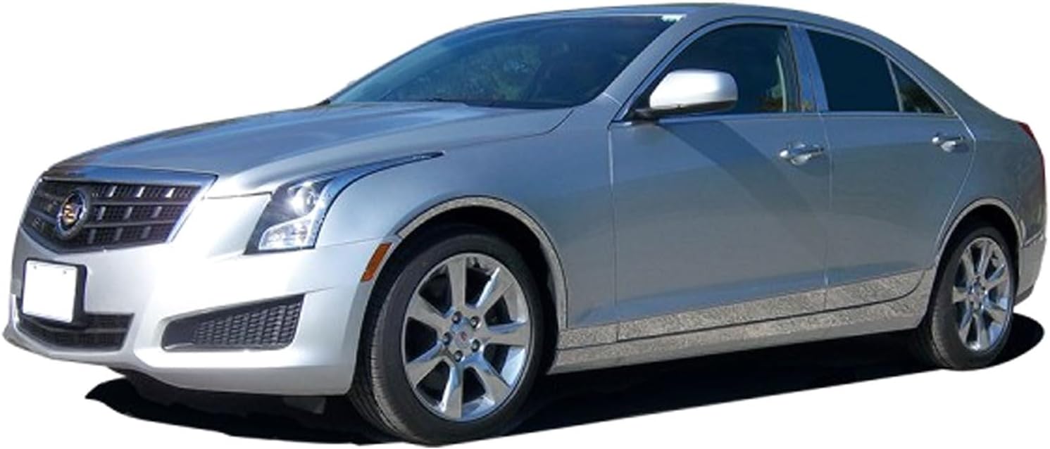 QAA is Compatible with 2013-2018 Cadillac ATS 4 Piece Stainless Pillar Post Trim PP53235