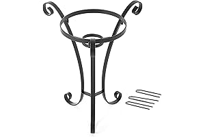 Wrought Iron Metal Gazing Globe Stand for 10 or 12 inch Balls