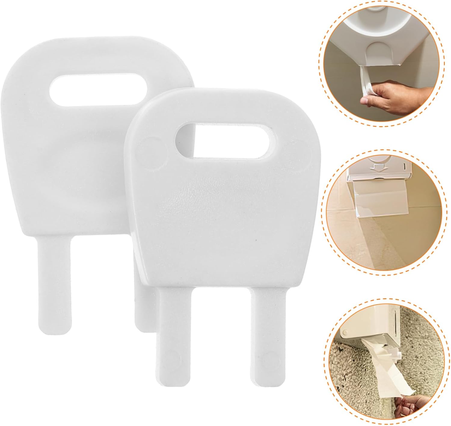 2pcs Paper Dispenser Key for Easy Access to Tissue Roll Dispensers Keys for Commercial Paper Towel Convenient for Replacement and Unjamming