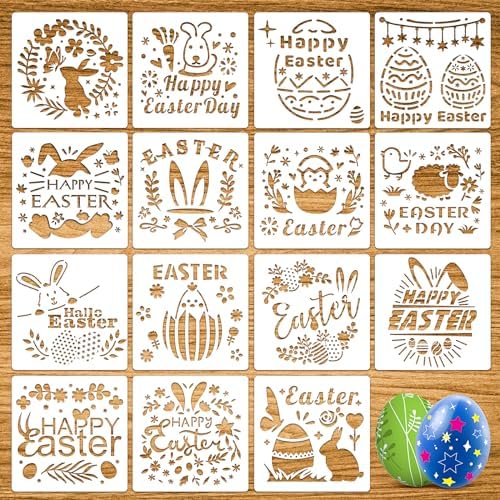 KQDRAVINE 15 Schablonen Set - Malschablonen Für Textilgestaltung 18x10cm