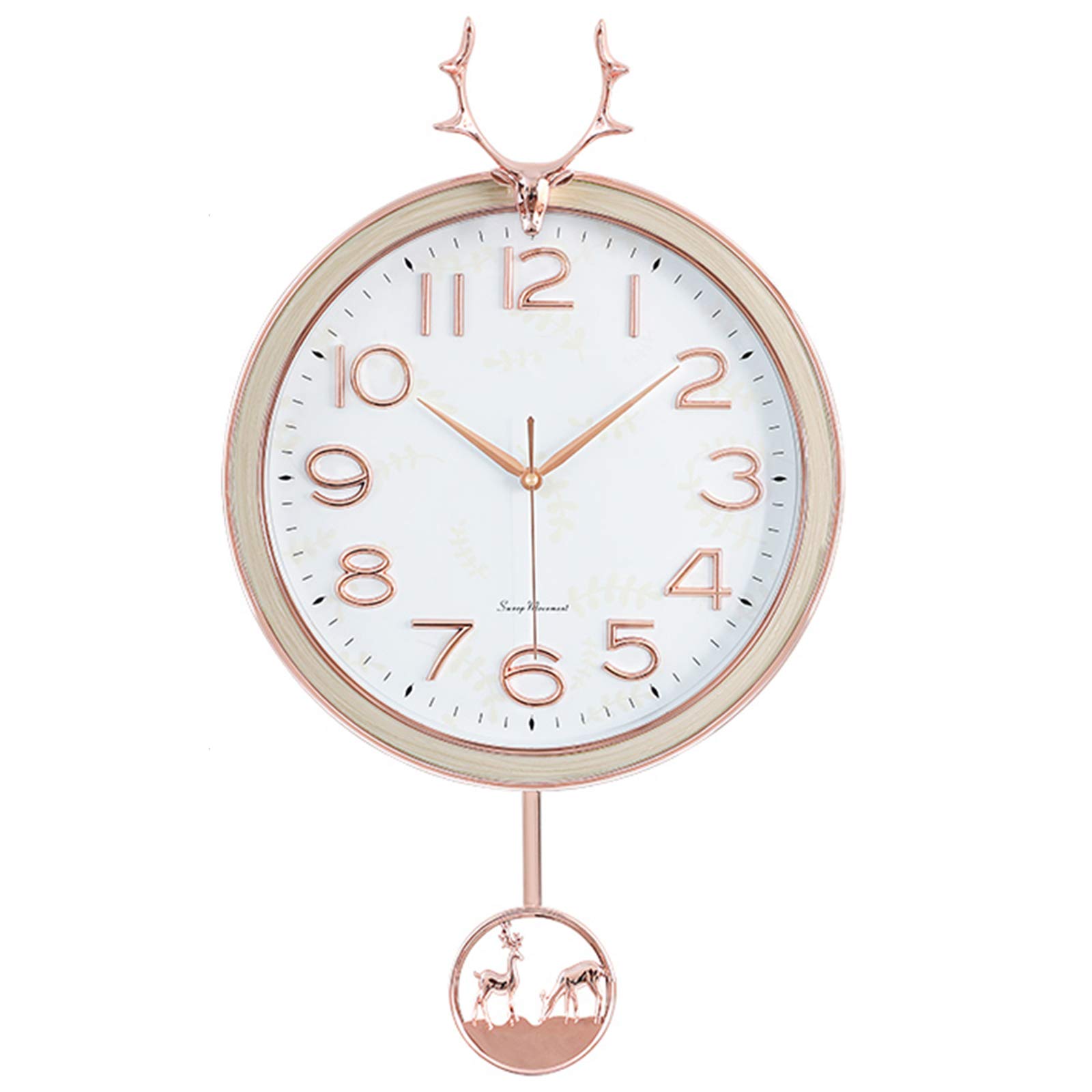 Horloge pendule simple et silencieuse pour salon sans bruit de tic-tac