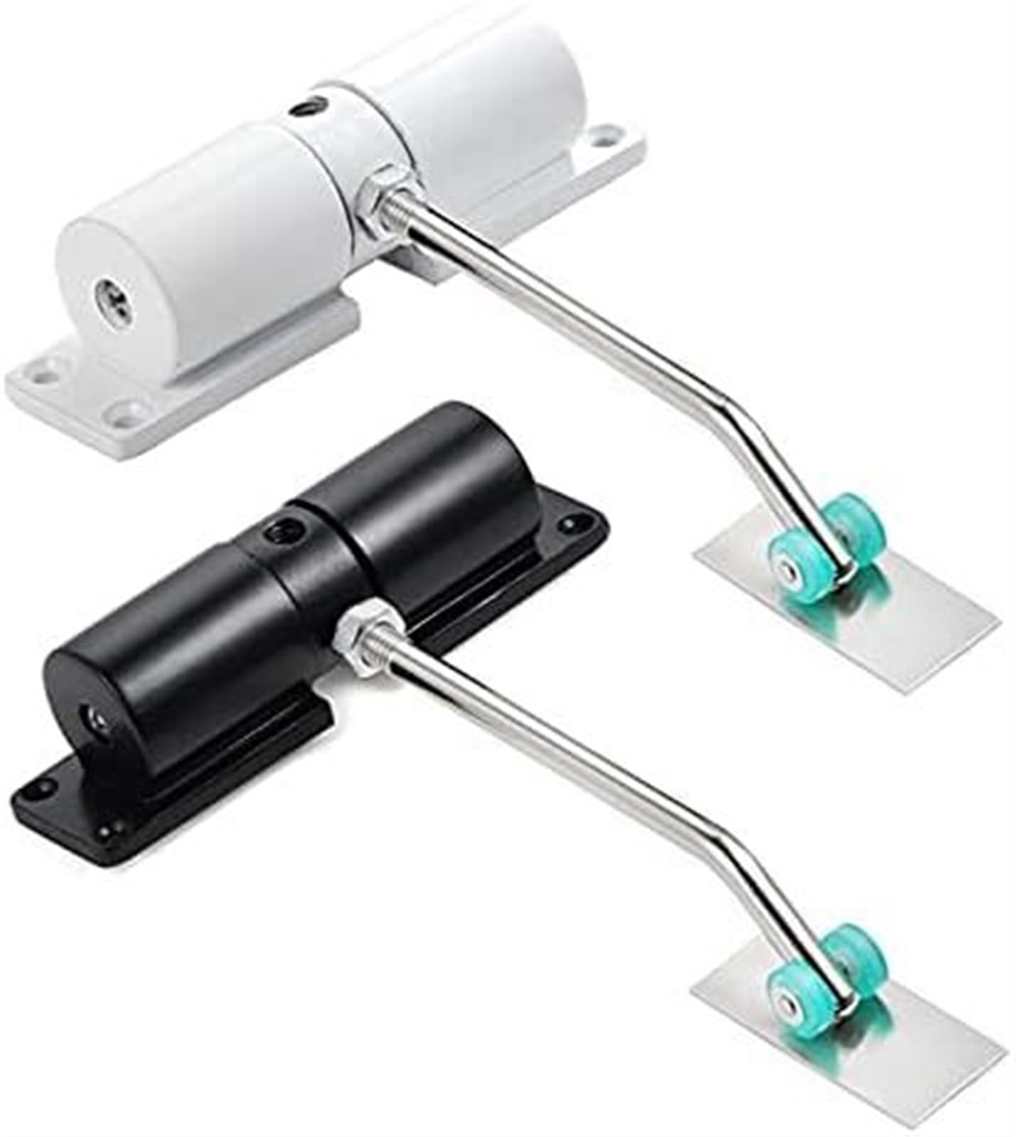 chiudiporta automatico. Chiusura silenziosa automatica Idraulica invisibile Chiudiporta semplice for uso domestico Molla di chiusura tampone(White)