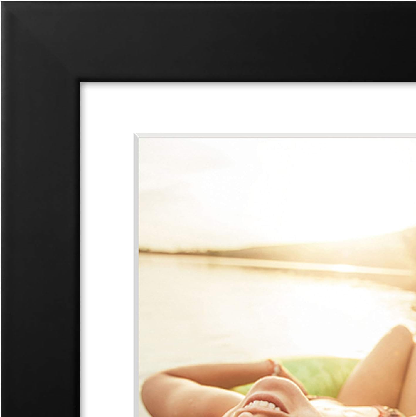 Americanflat 4x6 Collage Picture Frame with Shatter-Resistant Glass - Fits Four 4x6 Photos or Use as One 8x20 Picture Frame - Signature Collection - Collage Frames for Wall Display - Black - Image 8