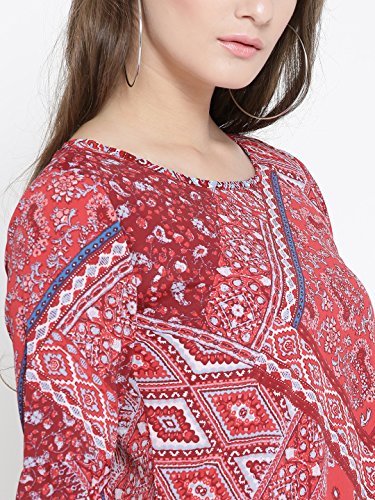 Image of Sera Women White & Black Printed A-Line Dress