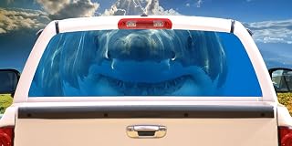 SignMission Shark 1 Rear Window Graphic Decal Tint Film Truck View Thru Vinyl