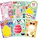 Aufkleber Ostern Kinder 18 Blatt, Frohe Ostern Aufkleber Kinder Machen Sie Ihre Eigenen Aufkleber, Ostern Basteln Kinder für Easter Party Mitgebsel Spiel, Geburtstagsgeschenk (Kaninchen Lämmern Küken)