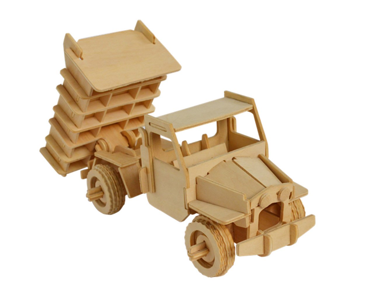Diy Wooden Toy Woodcraft Construction Kit For Child Lorry Amazon.in