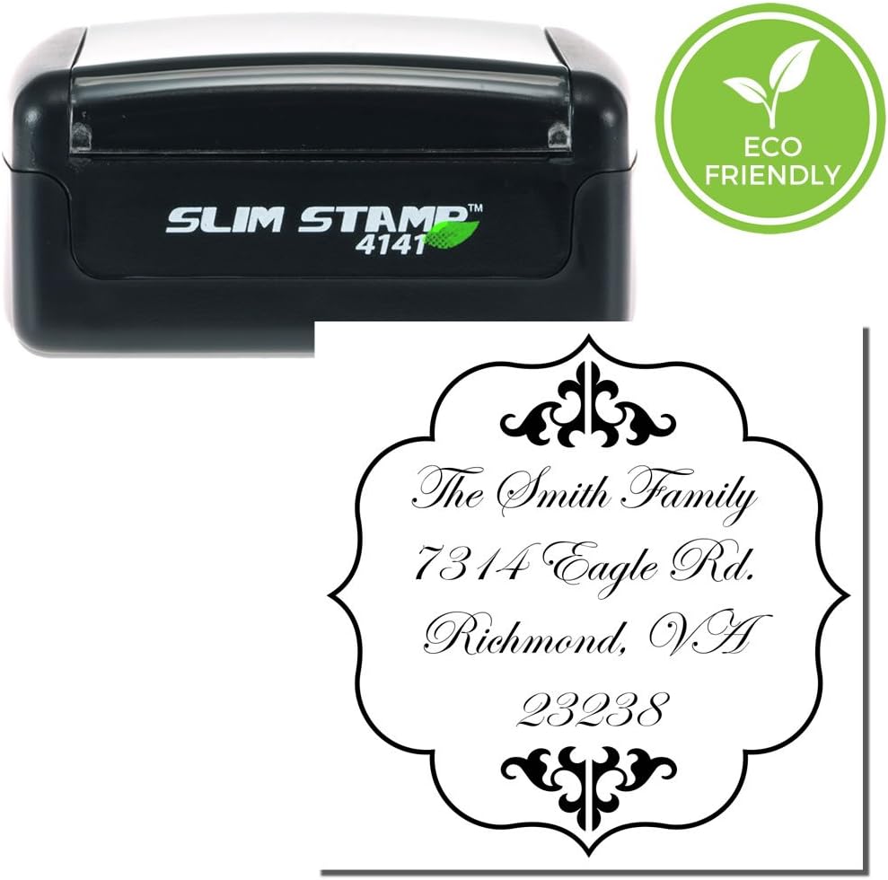 SLIM Slim Edwardian Script Address Stamp