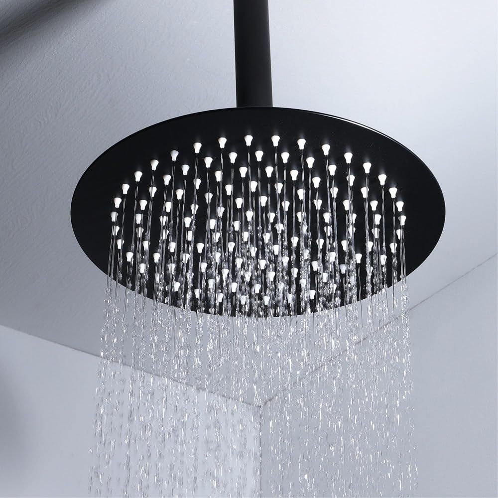 Rociador Ducha Efecto Lluvia, Alcachofa de Ducha de Acero Inoxidable con Filtro Antical 360°