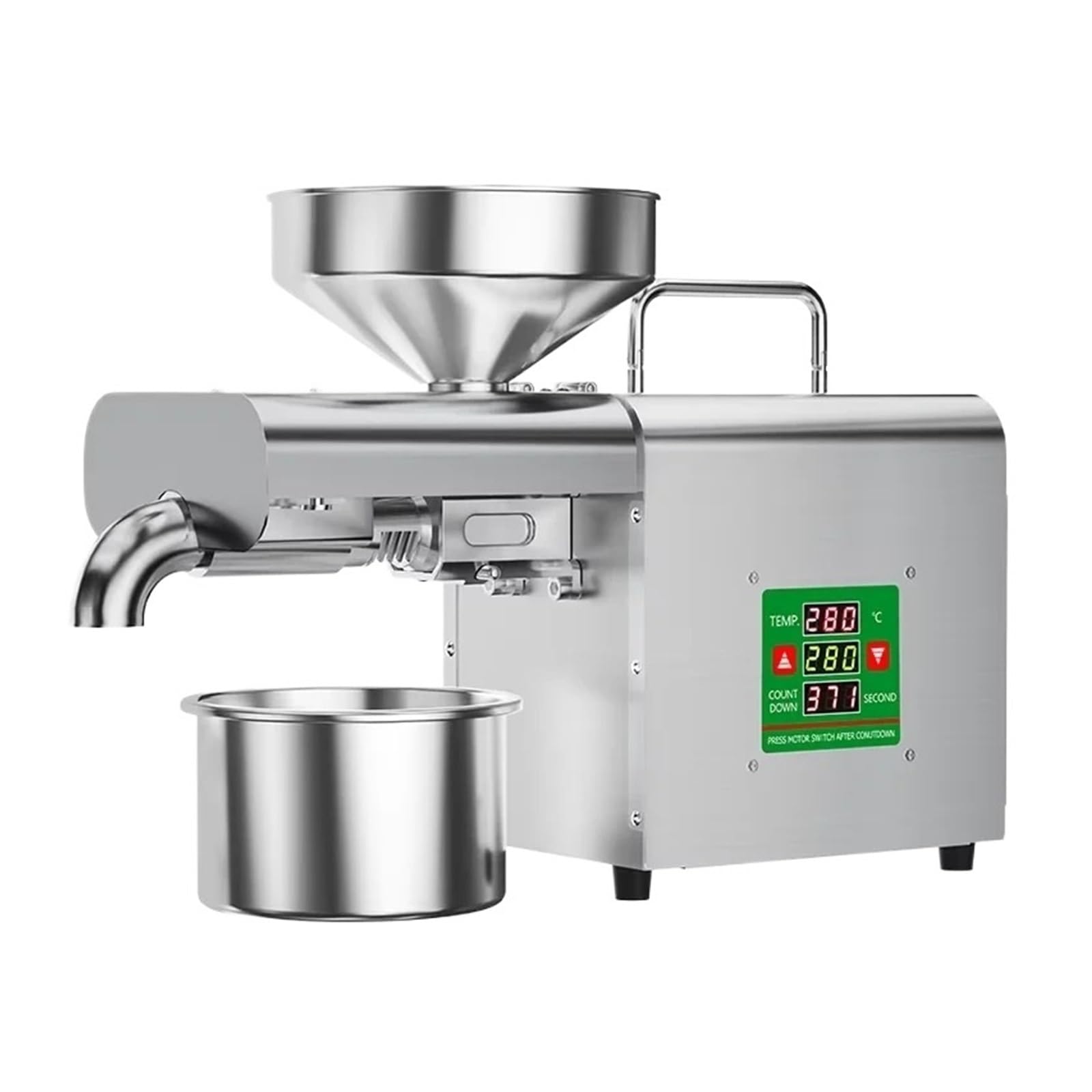 Presse À Huile Multifonction Température Contrôlée For Le Pressage Chaud Et Froid, Idéale For L'huile De Lin Autres Huiles Cuisson Extraction D'Huile Pure