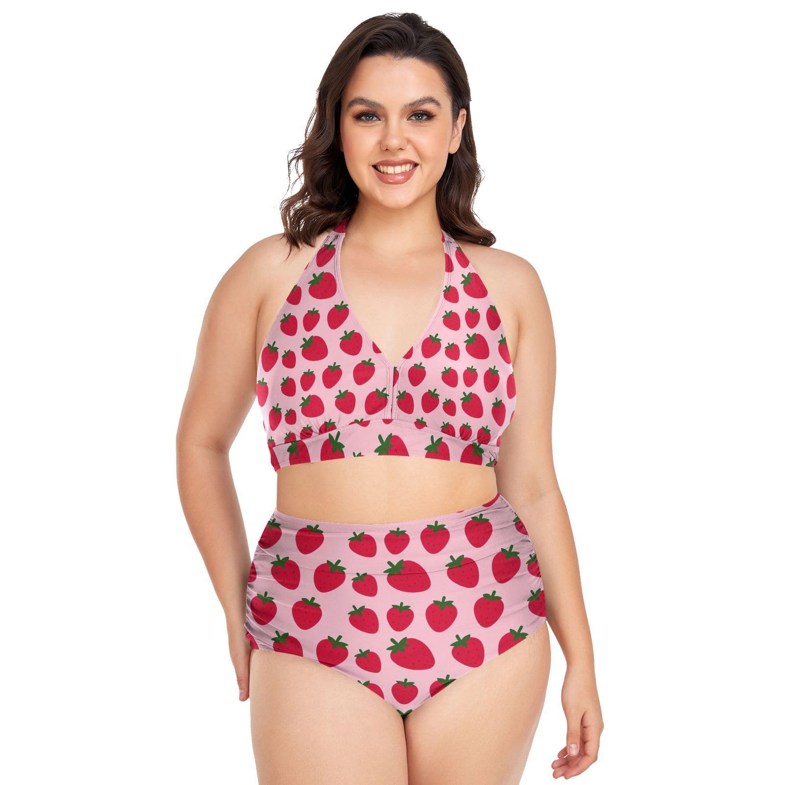 FRODOTGV Curvy damskie dwuczęściowe zestawy kąpielowe L-4XL