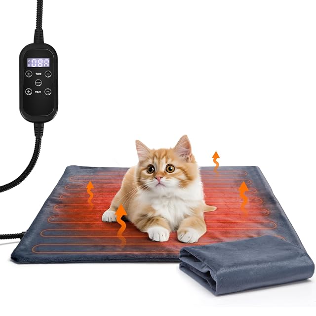 Nobleza Manta Térmica para Gato, Manta Autocalentable para Gatos y Perro, Temperatura Ajustable