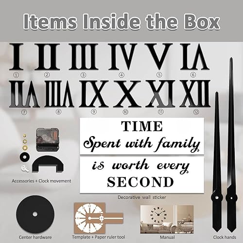Miniatura 7 de Mintime Reloj de pared moderno sin marco, grande, 3D, números de espejo para decoración de oficina en casa