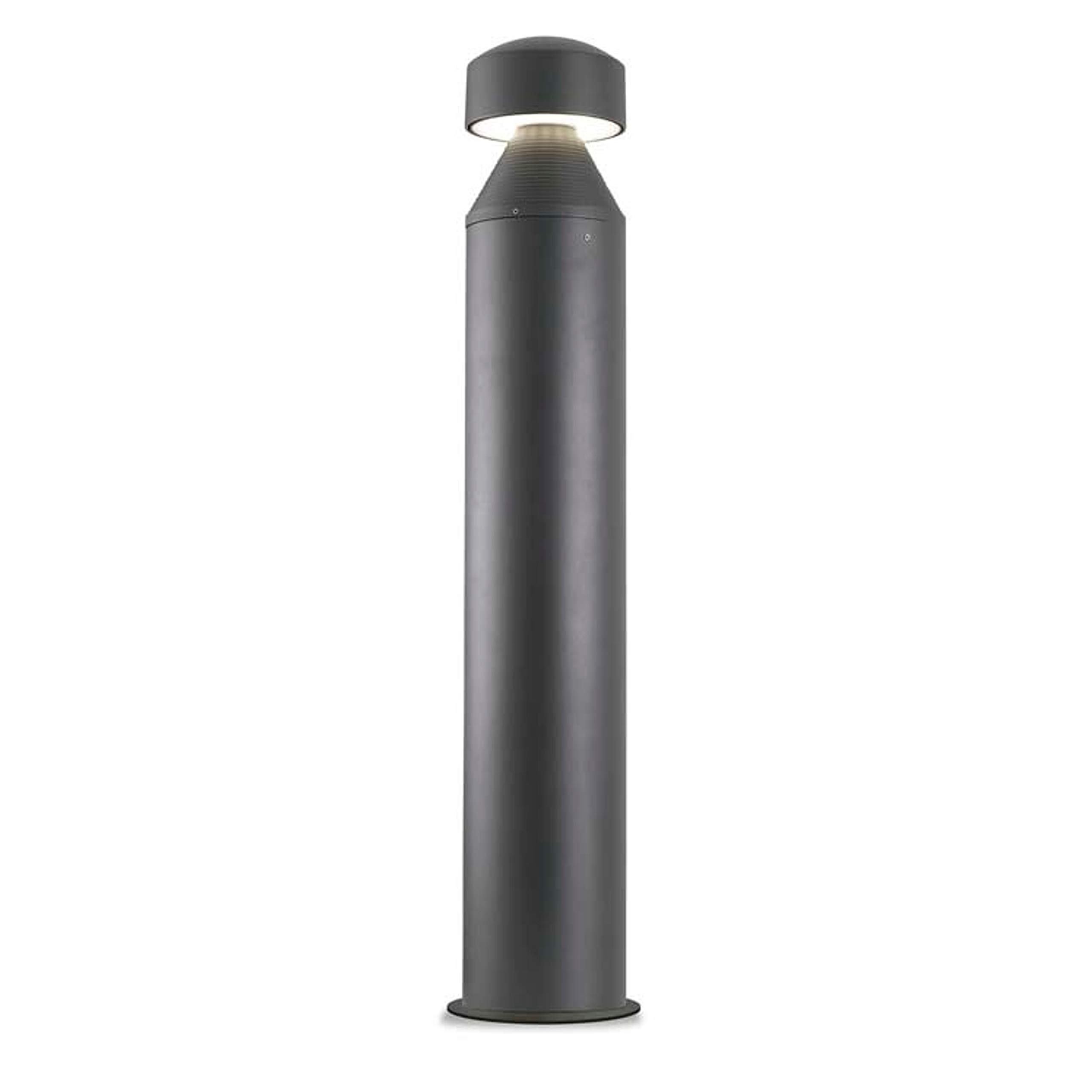 LEDS·C4 Baliza Exterior LED IP66, Iluminación de Jardín, 1000mm, 23W, Blanco Neutro 4000K, 851 Lúmenes, Gris Urbano, Eficiencia Energética y Diseño Moderno