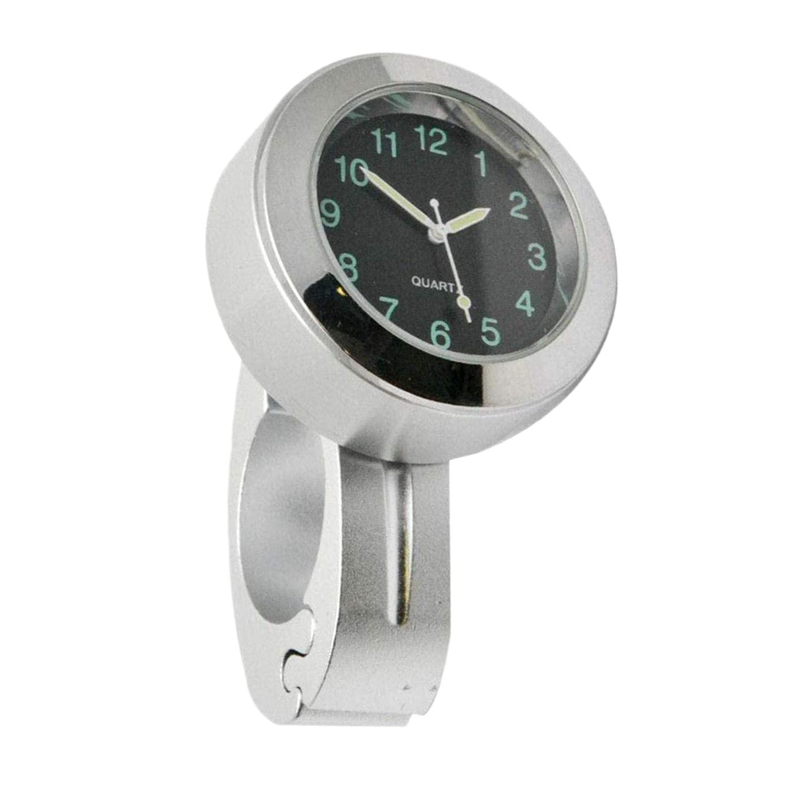 TRENDYNEST Waterproof Motorcycle Handlebar Clock Glow in Dark Bicycle Bike Watch Silver | Handlebars | Handlebars, Grips & Levers | Motorcycle Parts-image-3