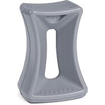 Simplay3 Active America Fit Balance Chair, 20" Stool for Adults and Teens- Ergonomic Office Desk Chair with Rock, Wobble, Tilt Motion for Learning, Work and Study, Steel Grey