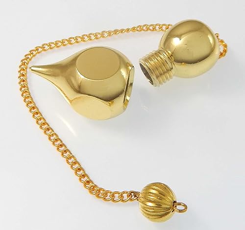 Miniatura 5 de Diseño de martillo de punta de bola Péndulo de metal de latón metafísico positivo adivinación metafísico reiki péndulo abierto