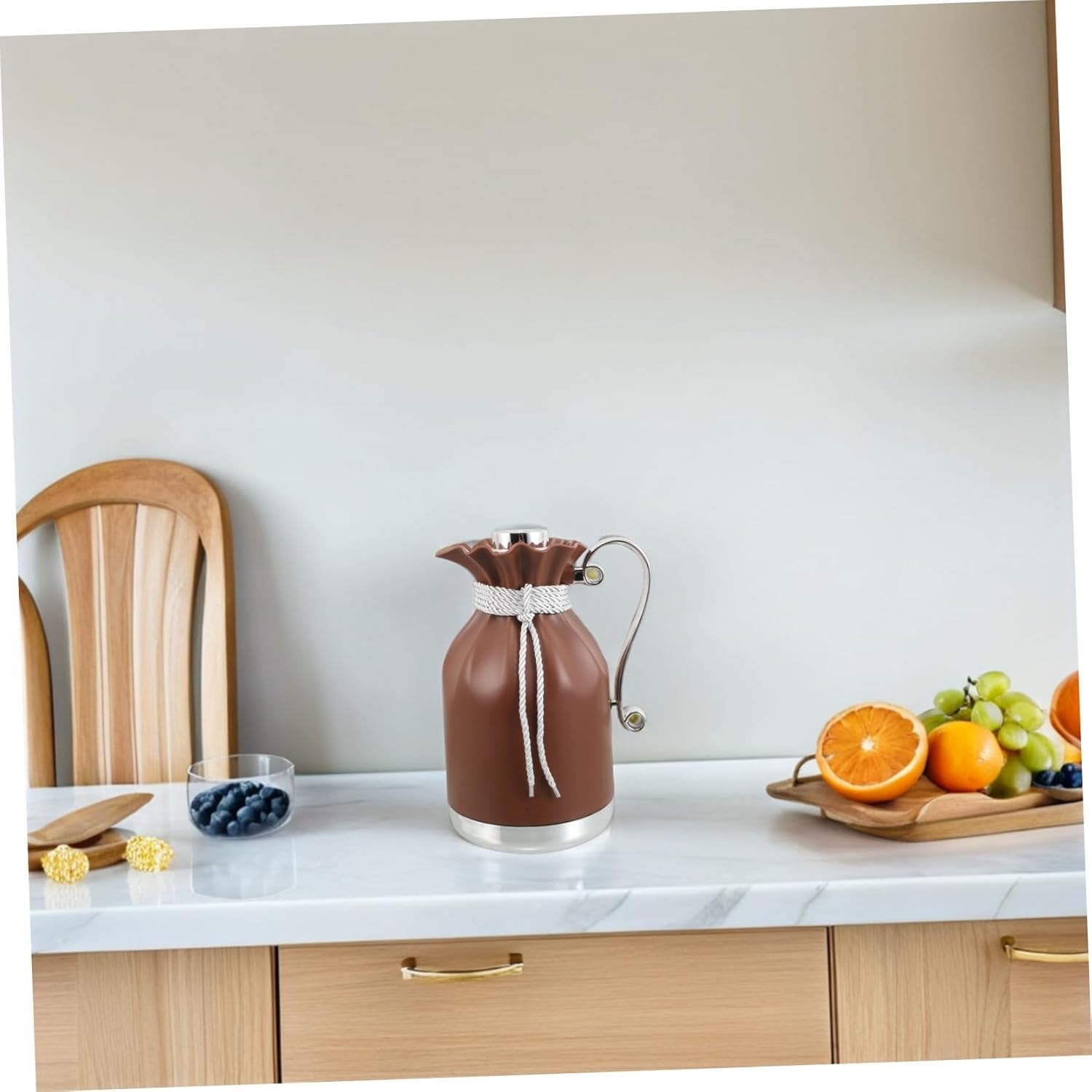 STOBAZA Thermal Carafe with Glass Liner Insulated Coffee Dispenser for Hot Cold Beverages for Travel Camping and Home Use Effortless Cleaning Temperature Control