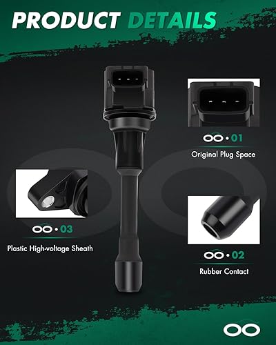 Miniatura 7 de SCITOO Paquete de bobinas de encendido para Suzuki Equator 2.5L 2009-2012 para Nissan Frontier 2.5L 2005-2019 UF509 22448EA000 juego de 4