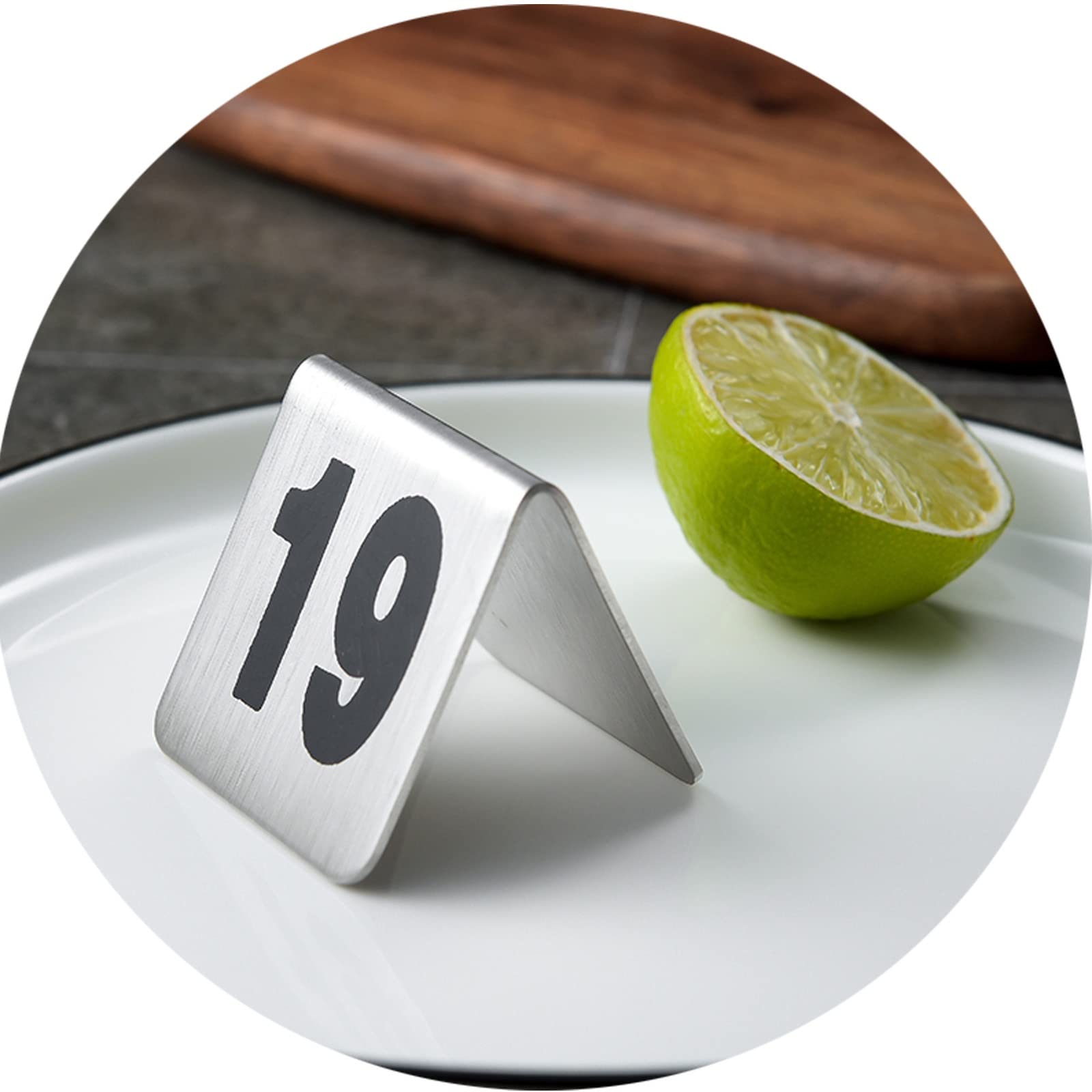 números de mesa, Tarjetas De Mesa, Digital, Negro, Apilable, Restaurante(50pcs)