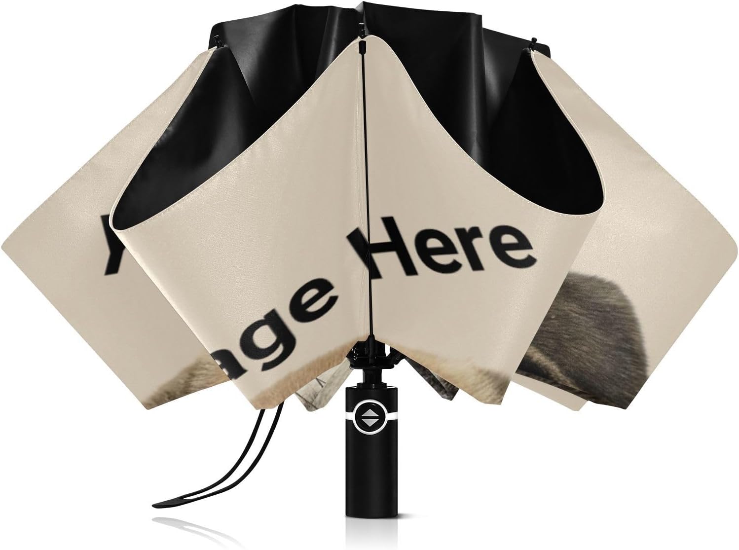 CHIFIGNO Custom Umbrellas with Pictures, Design Your Photo on Umbrella, Umbrella with Picture Inside 46 inch