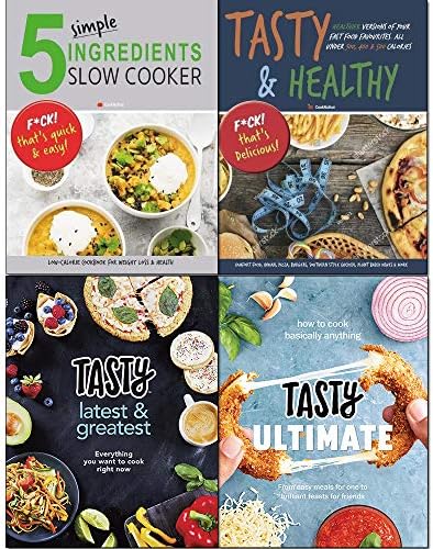 Tasty Ultimate Cookbook [hardcover], Tasty Latest and Greatest [hardcover], Tasty & Healthy, 5 Simple Ingredients Slow Cooker 4 Books Collection Set