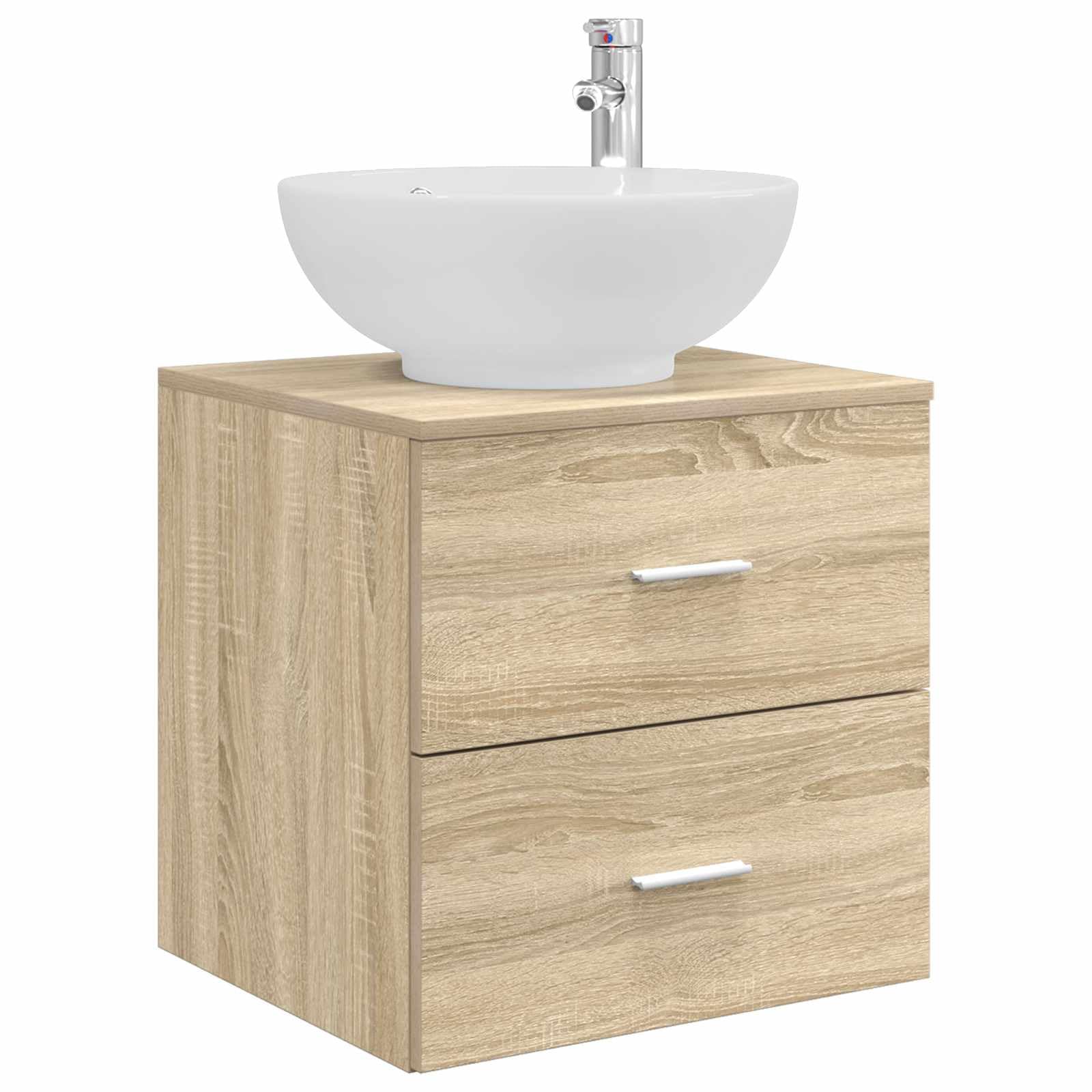 Vidaxl Wall-Mounted Sink Vanity Sonoma Oak 49.5 X 44.5 X 66.5 Cm