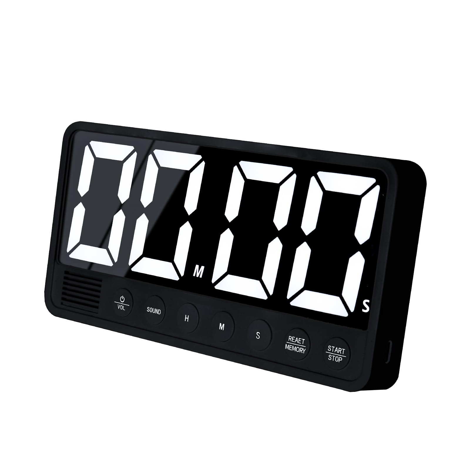 FCXJTU Digital Kitchen Timer - 7.1” Extra Large Display LED Magnetic Rechargeable Countdown/Up Timer, w/6 Alarms 4 Levels Volume Memory Function for