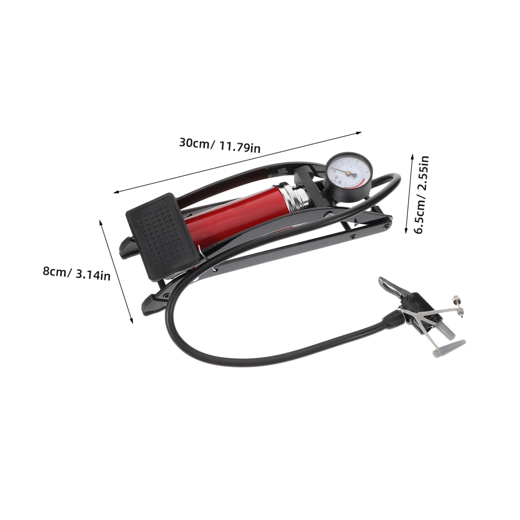 POPETPOP Fahrradpumpe Fußbetätigte Reifenpumpe Haushaltsfahrradpumpe Tragbare Fahrradpumpe Vertikale Aufblasvorrichtung Hochdruck-reifenpumpe Luftpumpe Für Fahrräder Fahrradaufblaszubehör