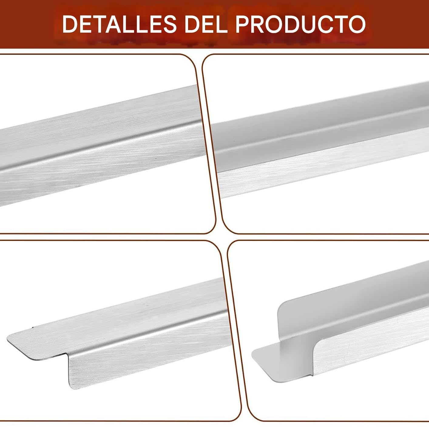 Genérico Divisores de Mesa de Vapor | 8 Piezas Divisor de Acero Inoxidable para Bandejas de Hotel Enfriador,Accesorios para Servicio de Alimentos en Buffet Bodas Escuelas Hospitales Banquetes